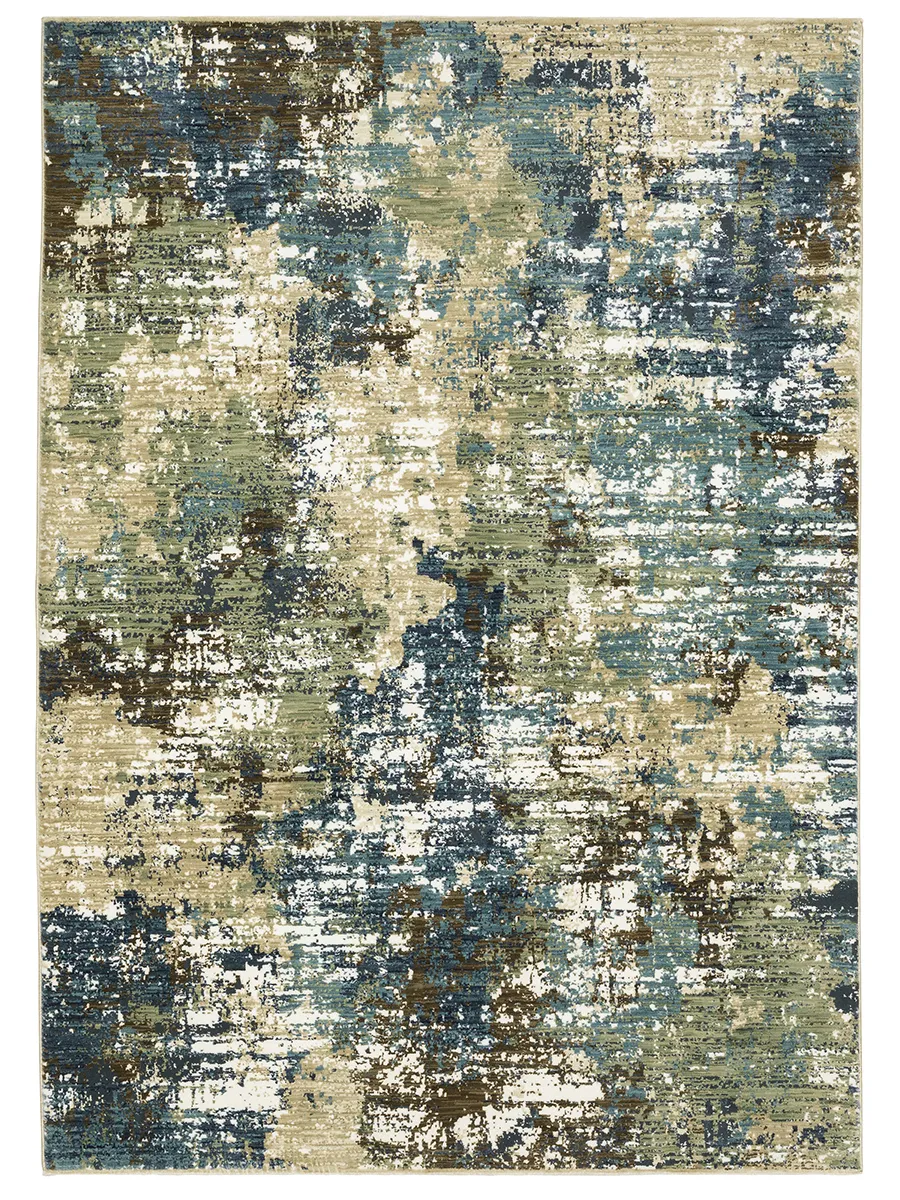 Reed 3'3" x 5' Blue Rug