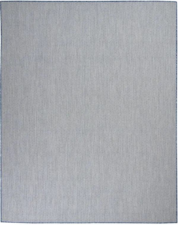 Courtyard COU01 Ivory/Blue 10' x 14' Rug
