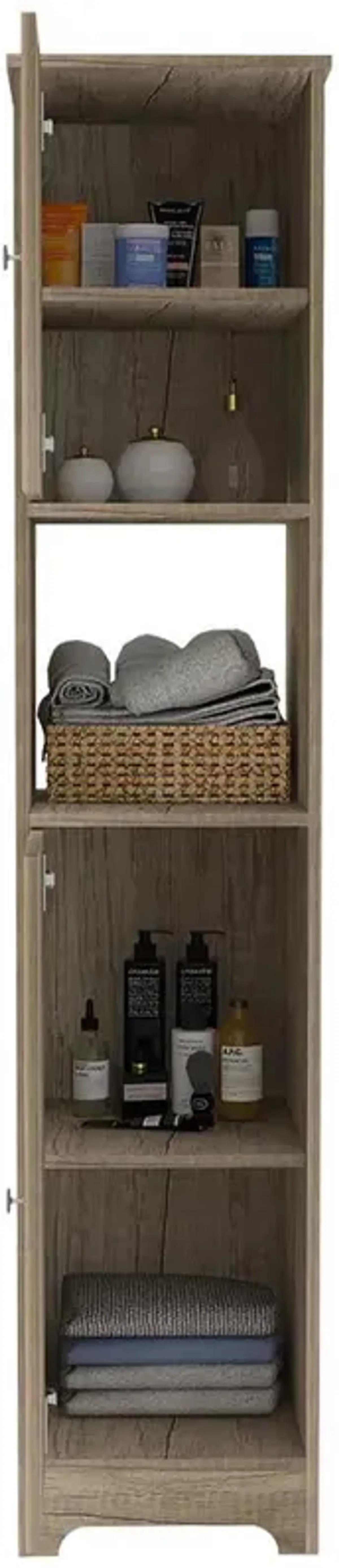 Yaka Linen Cabinet Weathered Oak