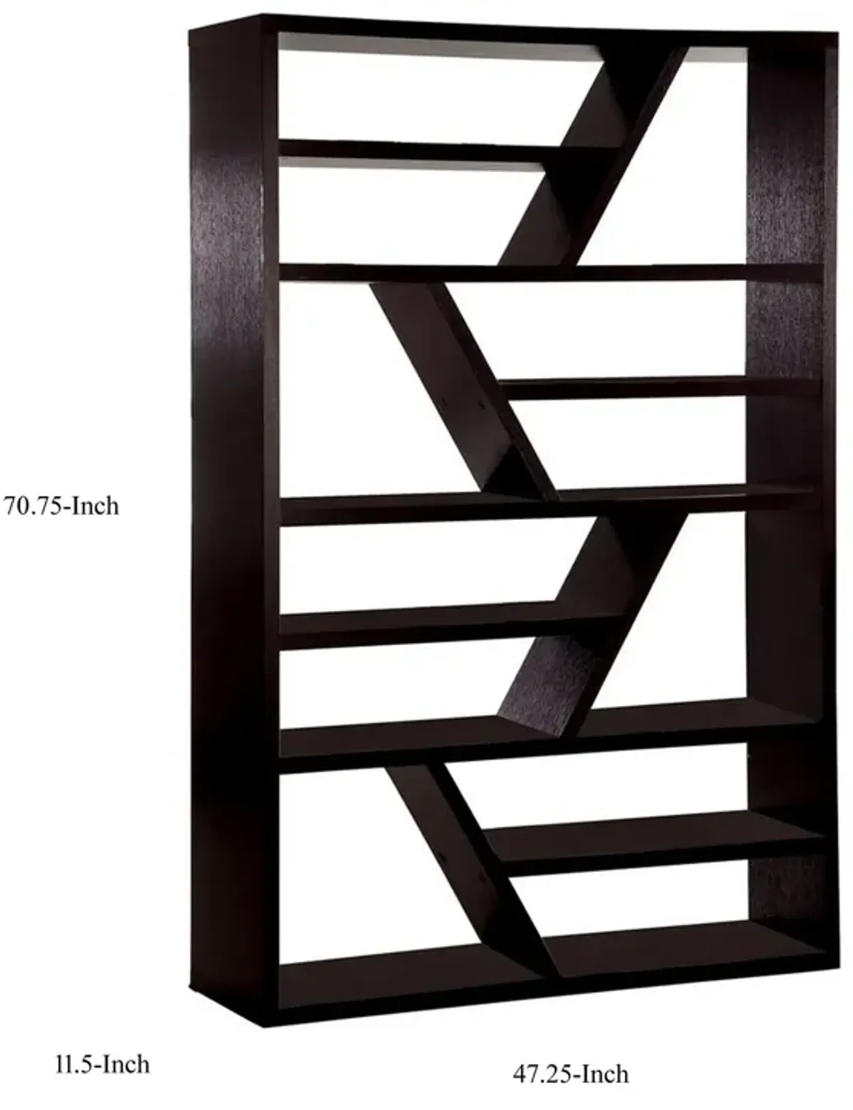 Kamloo Contemporary Display Shelf , Espresso-Benzara