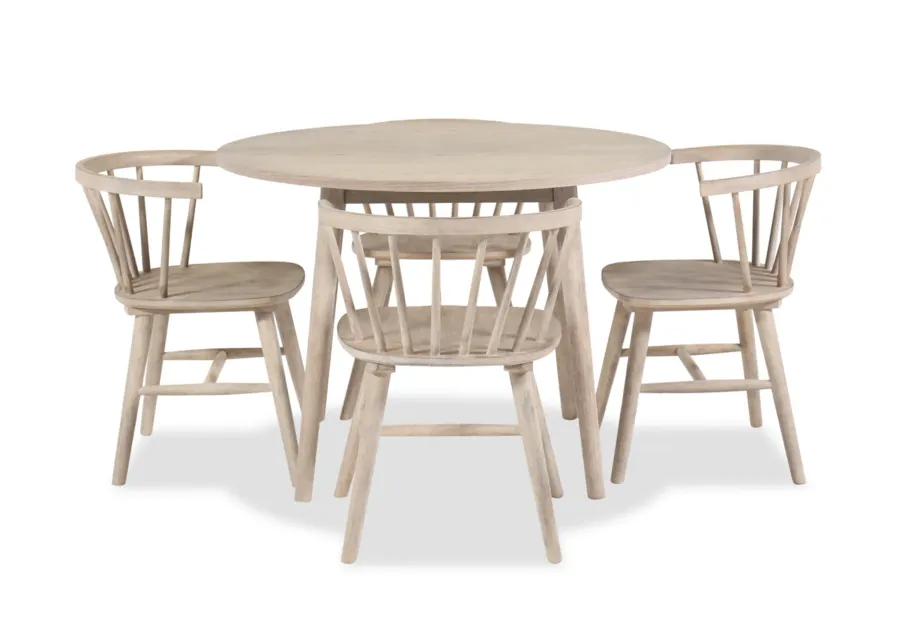 Willow 5 Piece 42-inch Round Dining Set