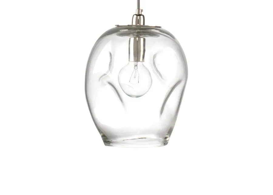 Dimpled Glass Pendant, Clear