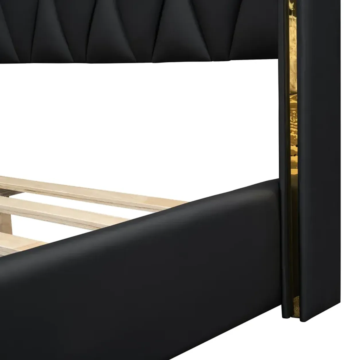 Merax Light Luxurious PU Platform Bed