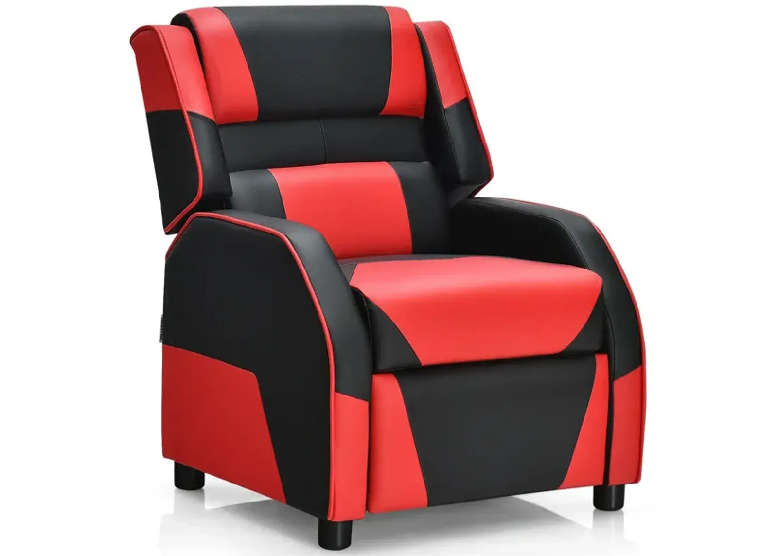 Kids Youth PU Leather Gaming Sofa Recliner with Headrest and Footrest