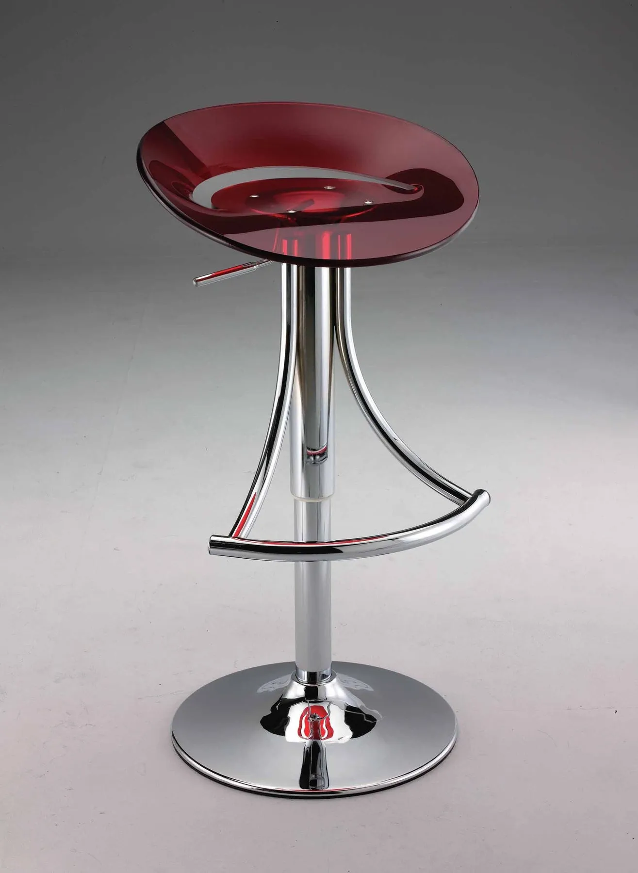 ARCRYLIC BAR STOOL, RED