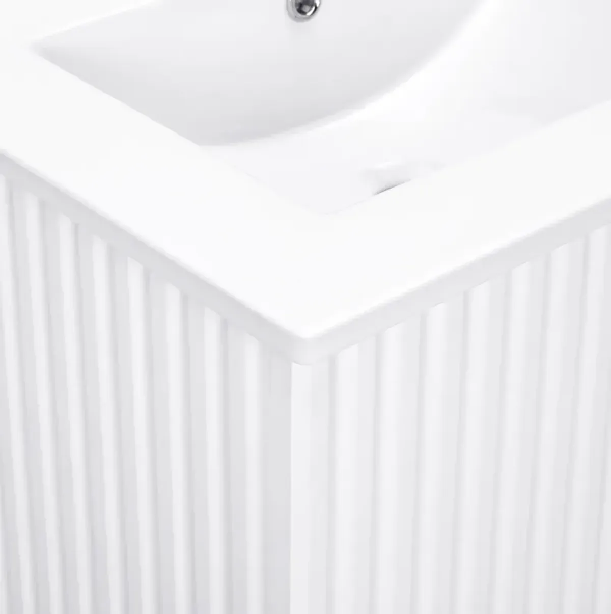 17.72 in. W x 23.62 in. D x 18.7 in. H Single Sink Bath Vanity with Pulls with White Ceramic Top