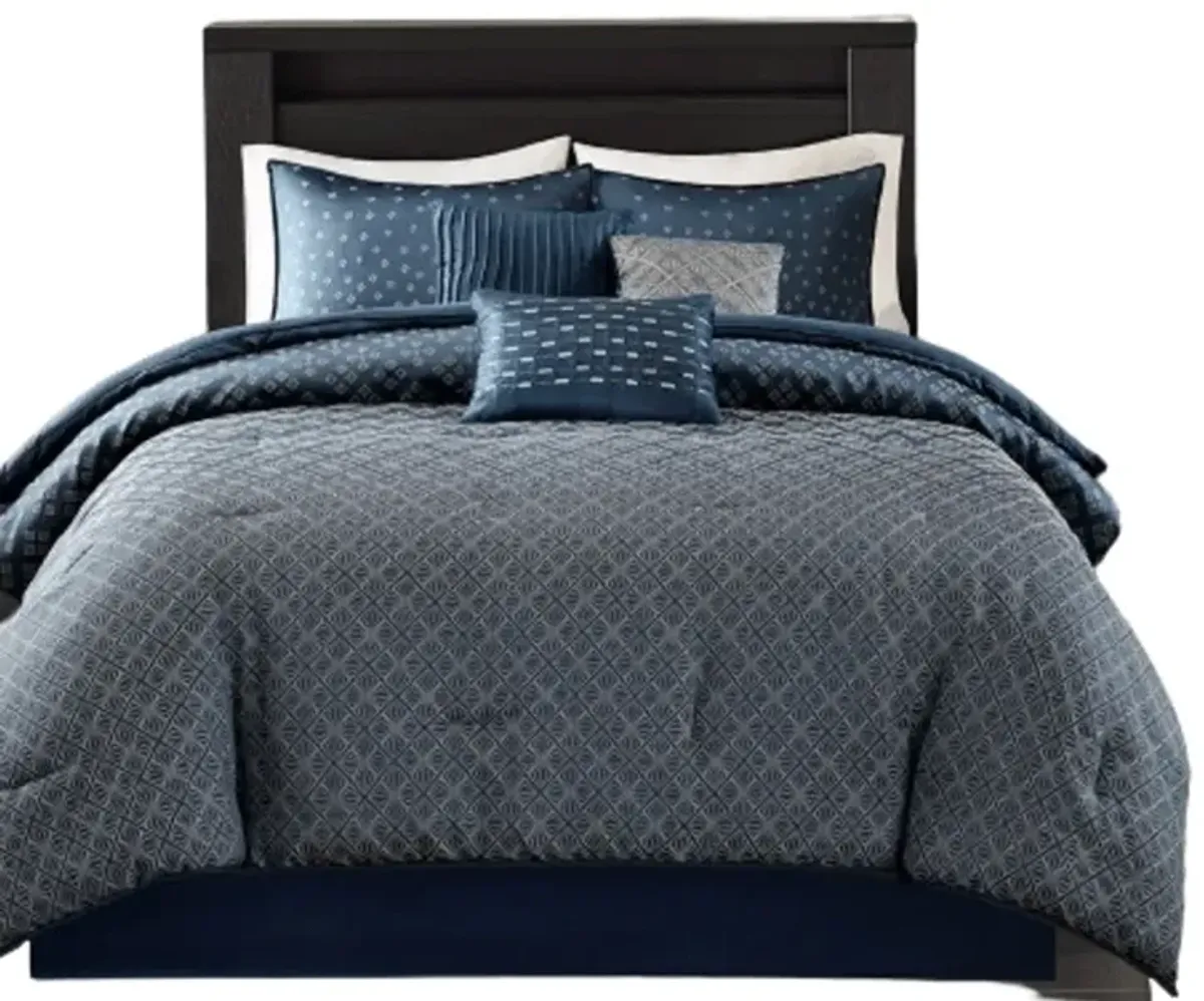 Gracie Mills Pasquale Ombre Jacquard Duvet Cover Set - California King