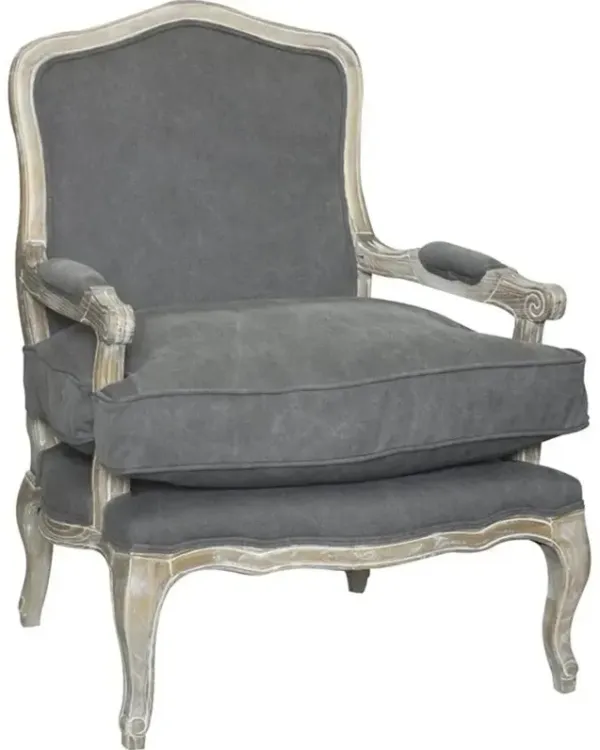 Pangea Home Z-Rodney Chair Antique White And Frost Grey