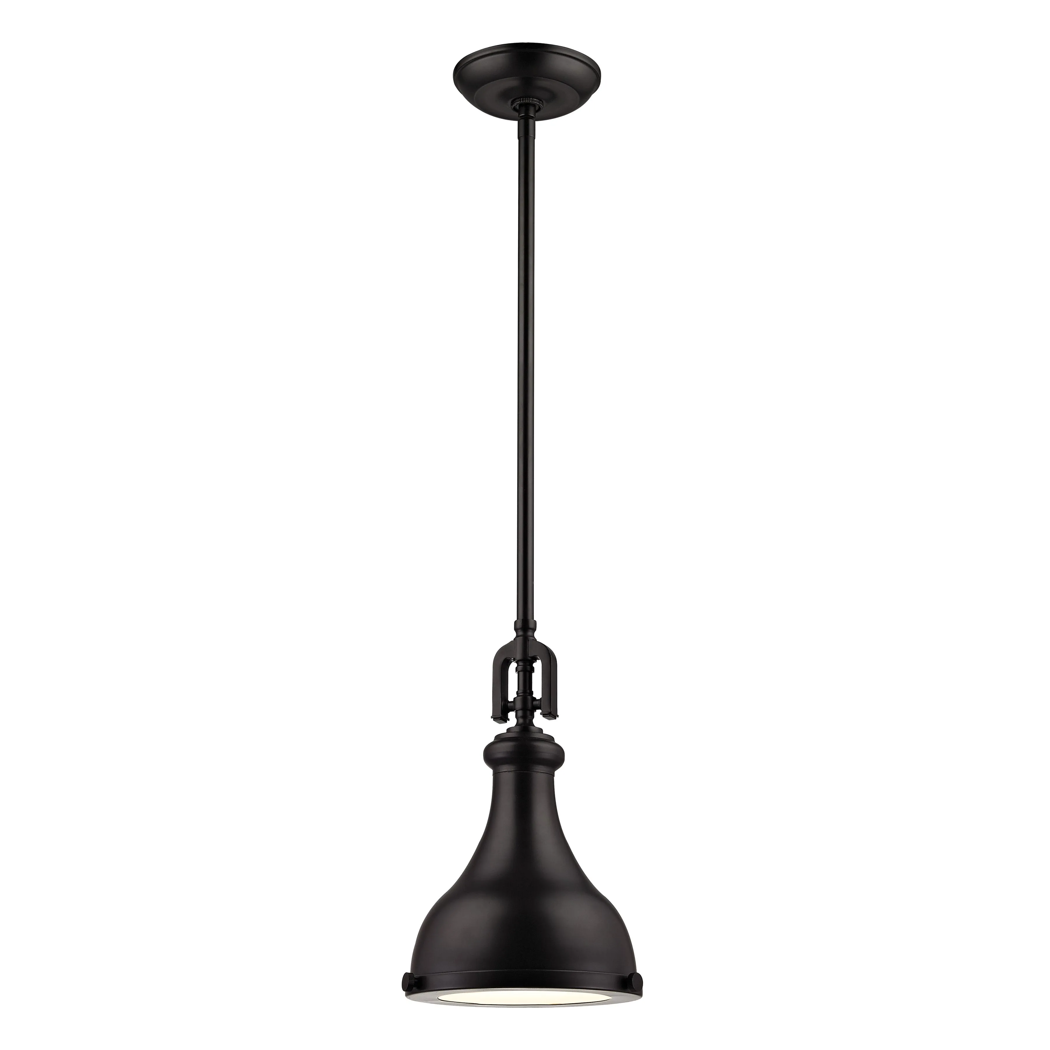 Rutherford 9'' Wide 1-Light Mini Bronze Pendant