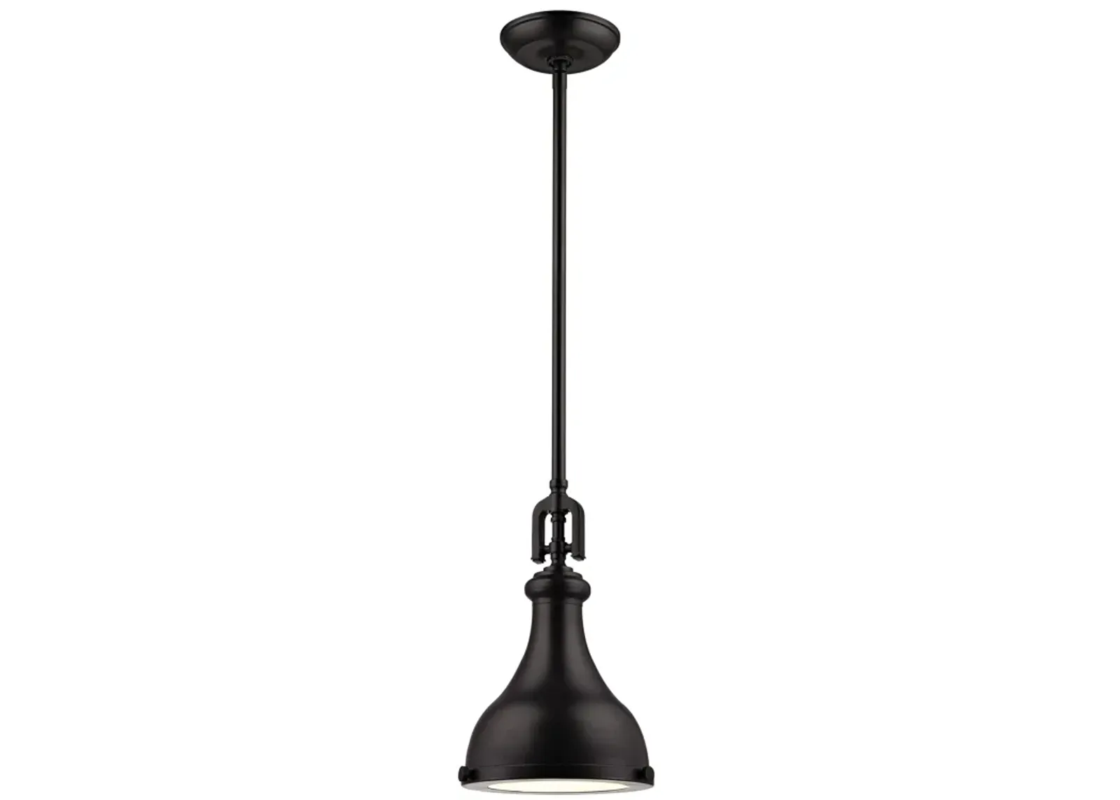 Rutherford 9'' Wide 1-Light Mini Bronze Pendant