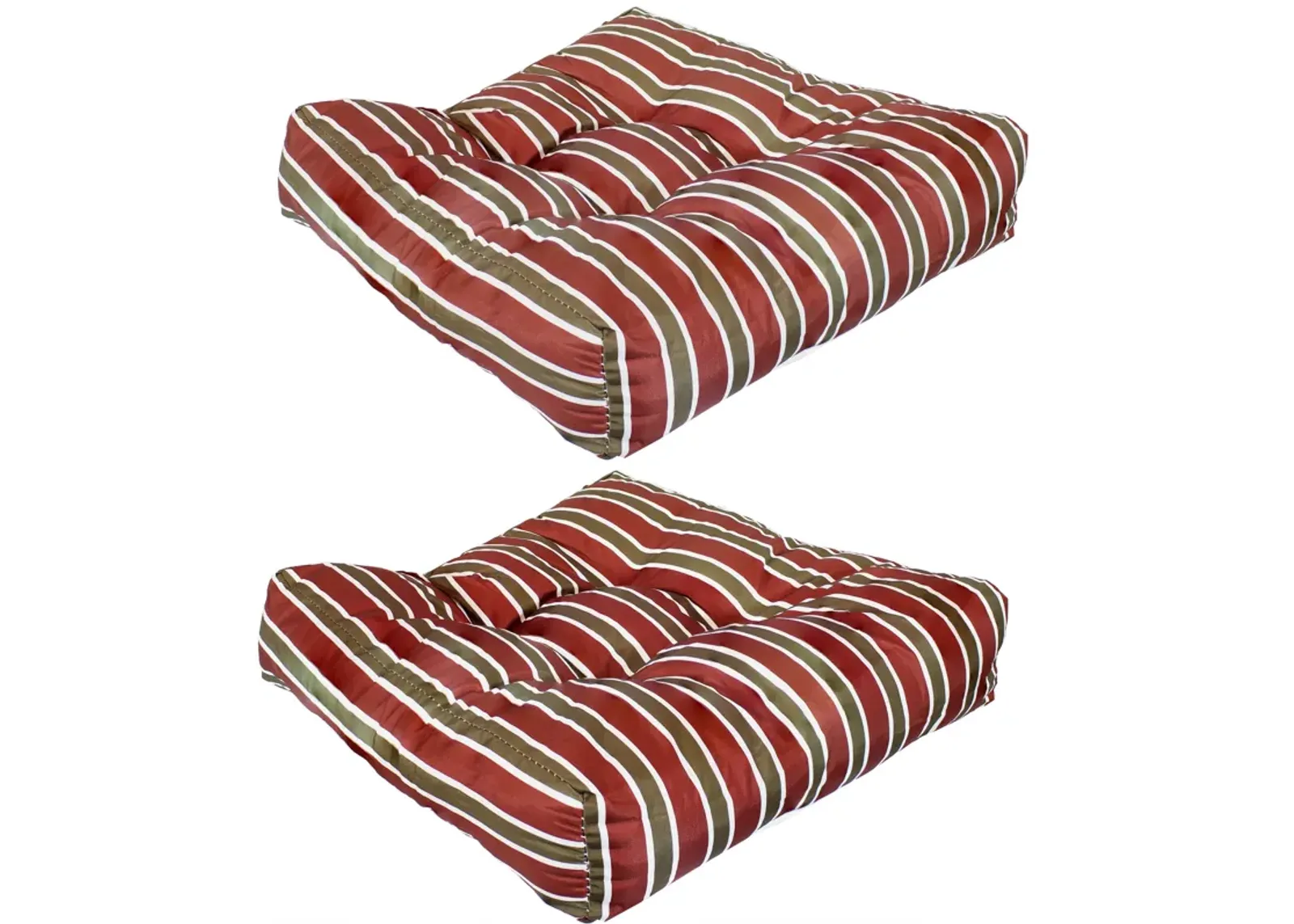 Sunnydaze Outdoor Square Tufted Seat Cushion - Set of 2