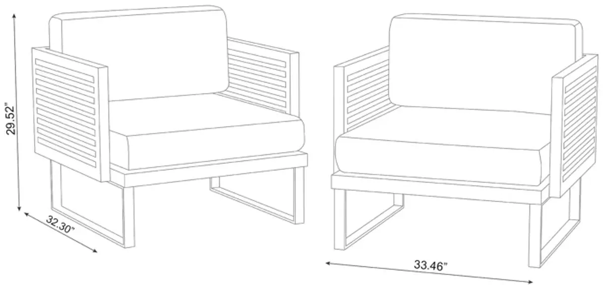 Monterey Patio Chat Chair (Set of 2)