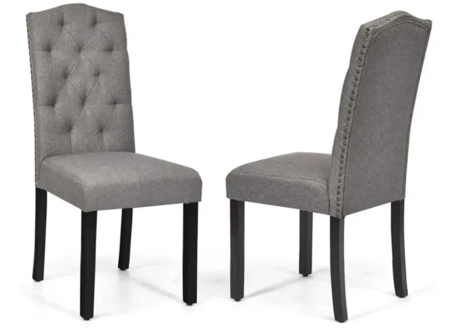 Hivvago Set of 2 Modern Tufted Dining Chairs with Padded Seat