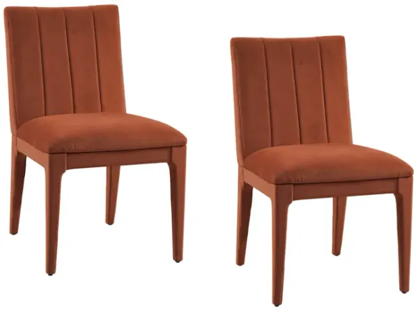 Brianne Burnt Orange Dining Chairs (Set of 2)