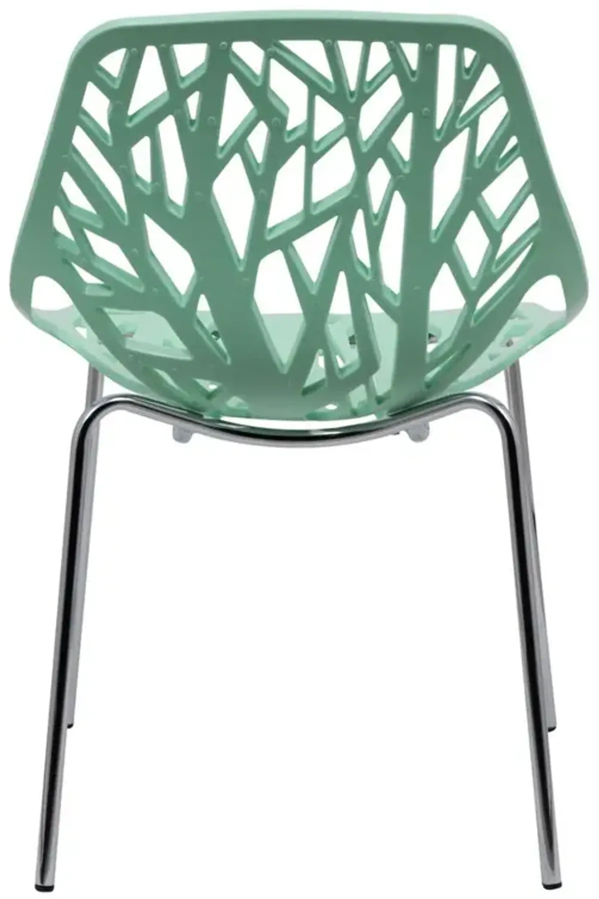 LeisureMod Modern Asbury Dining Chair w/ Chromed Legs