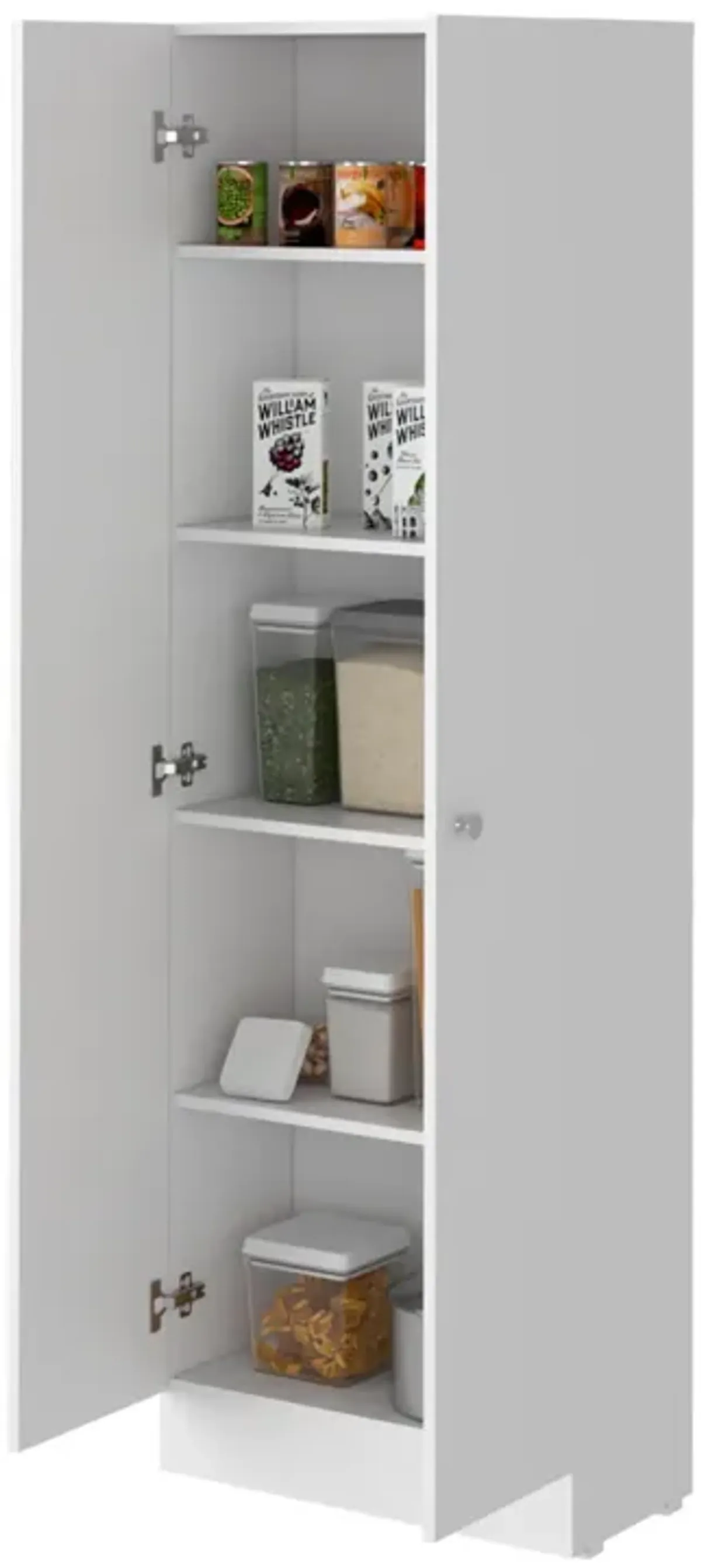 Buxton Rectangle 2-Door Storage Tall Cabinet White