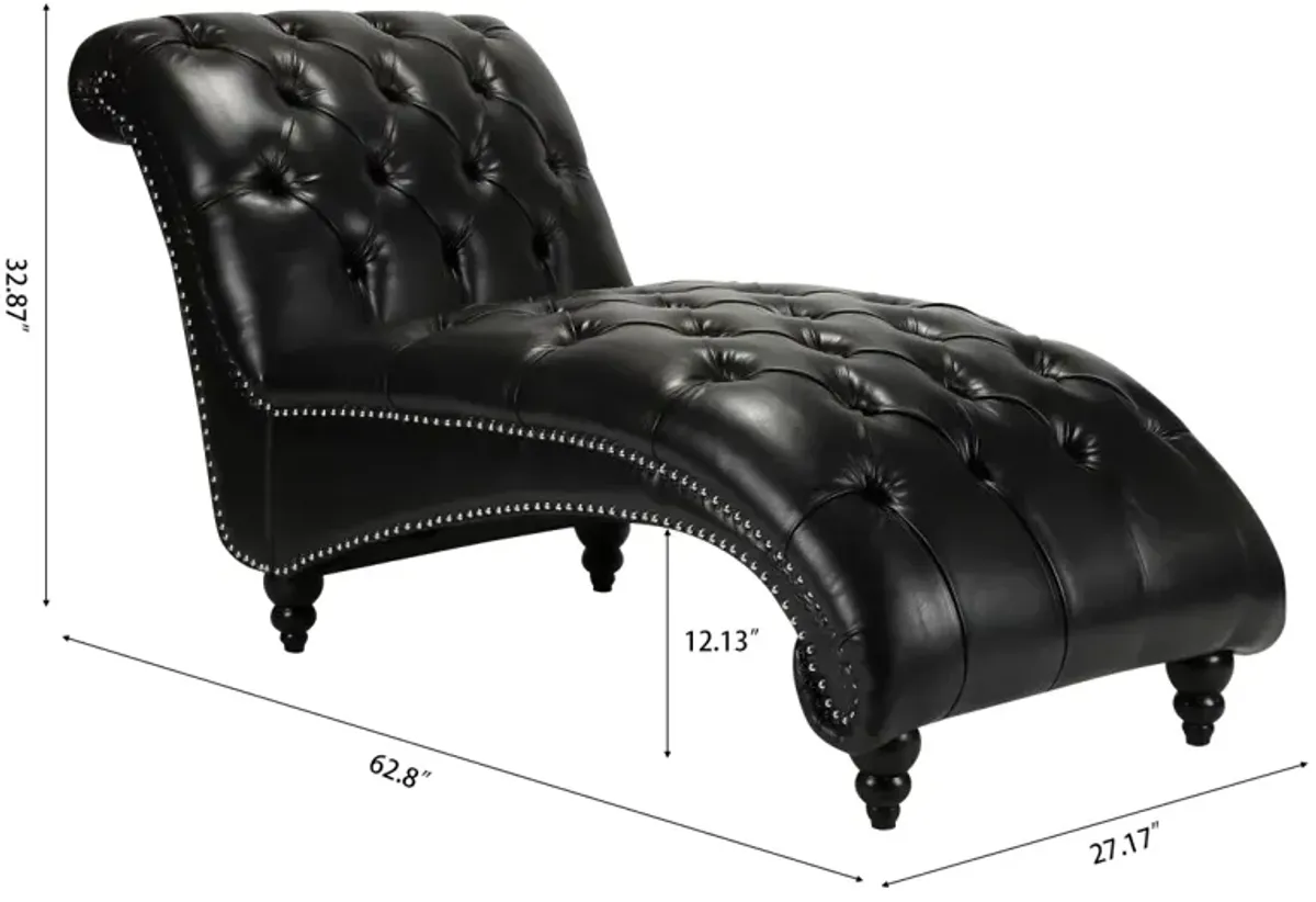 Tufted Armless Chaise Lounge