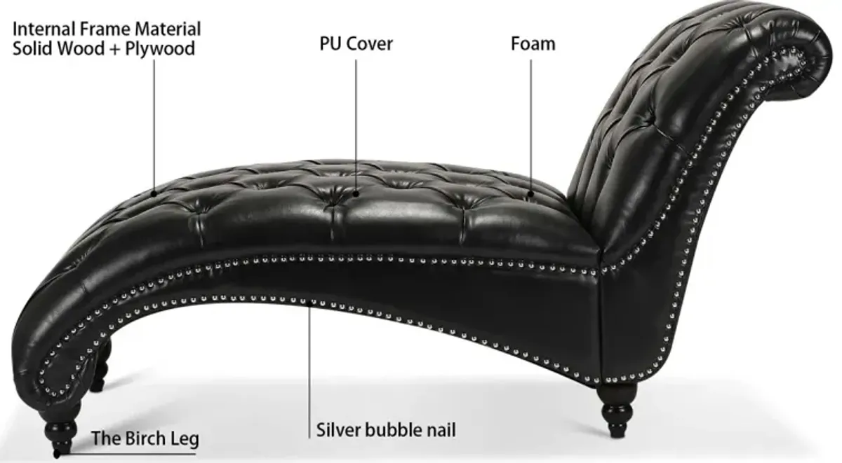 Tufted Armless Chaise Lounge