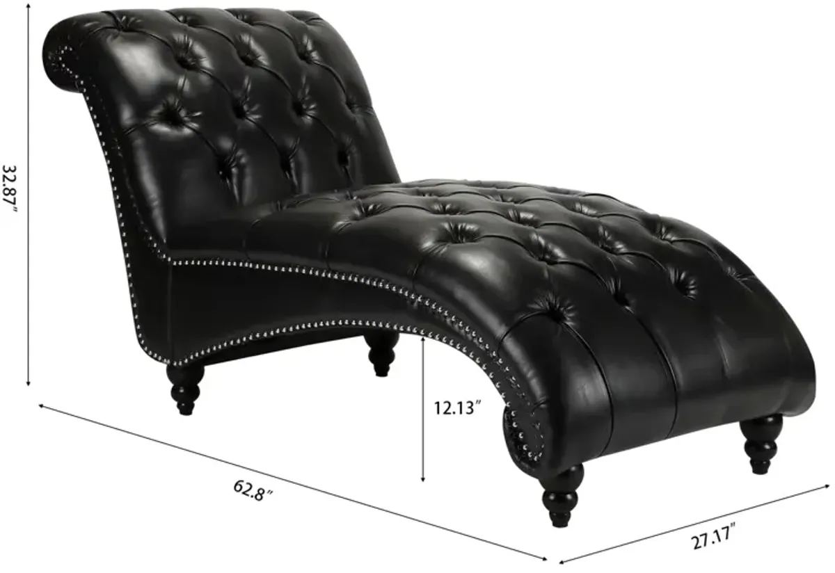 Tufted Armless Chaise Lounge