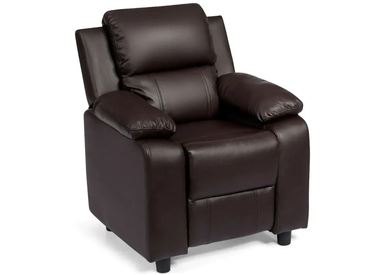 Kids Deluxe Headrest  Recliner Sofa Chair with Storage Arms