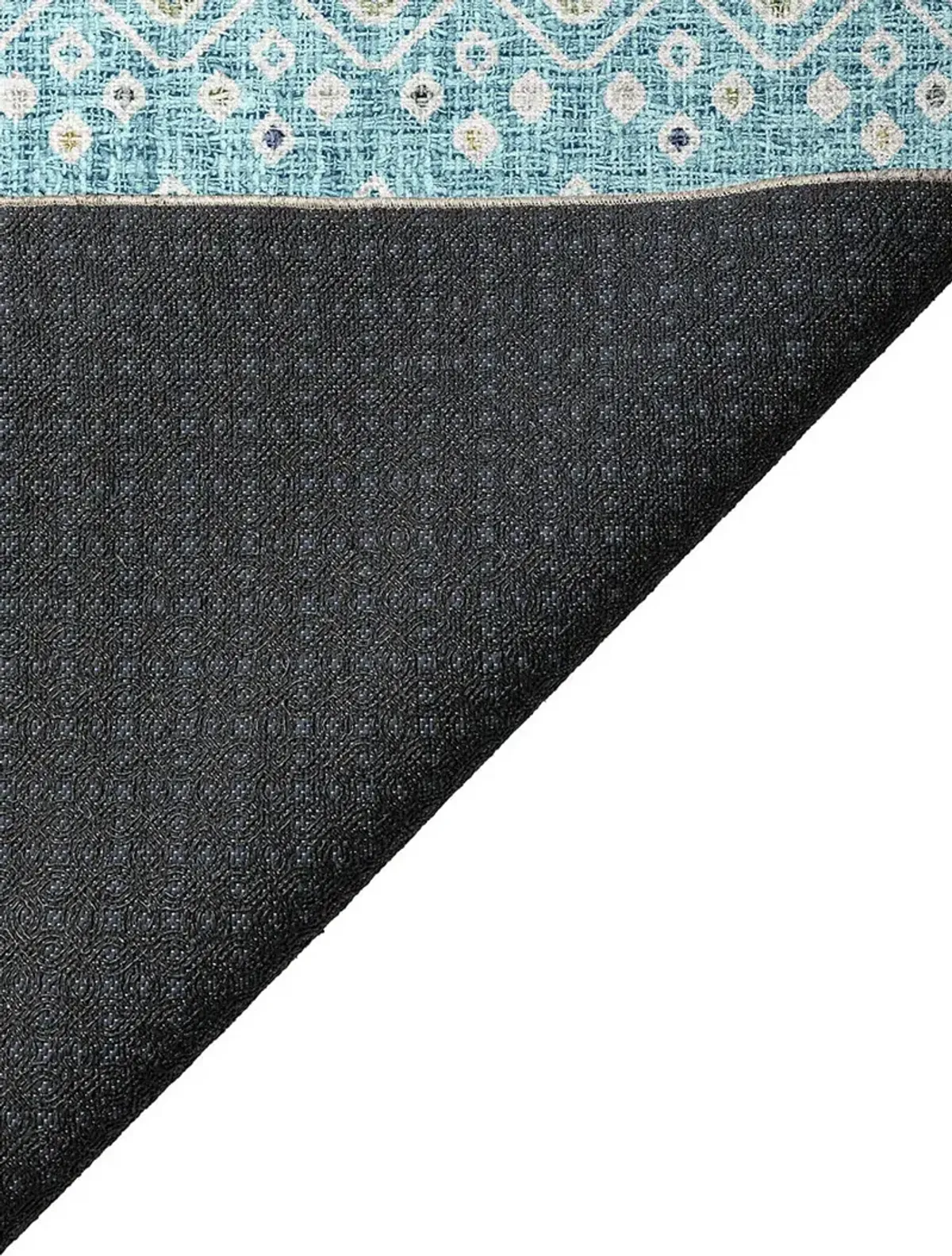 Portico PO4 Teal 8' Round Rug