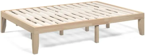 14 Inch Full Size Wood Platform Bed Frame with Wood Slat Support