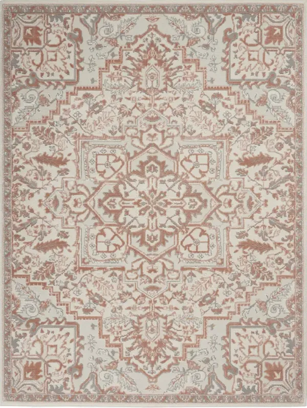 Elation ETN10 Ivory/Brick 5'3" x 7'3" Rug