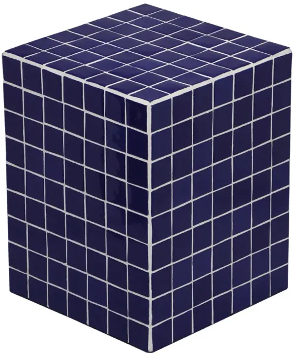 Callista Modern Bohemian Ceramic Tiled Rectangle End Table