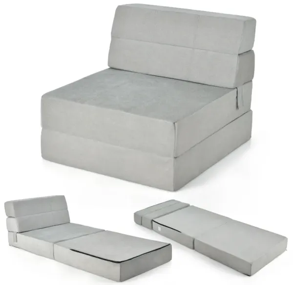 Tri-fold Folding Sleeper Sofa Bed for Living Room Bedroom