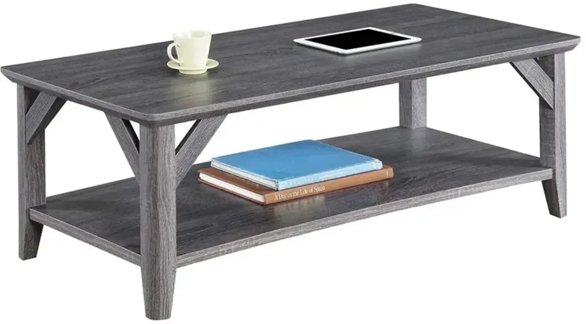 Convience Concept, Inc. Winston Coffee Table with Shelf, Gray