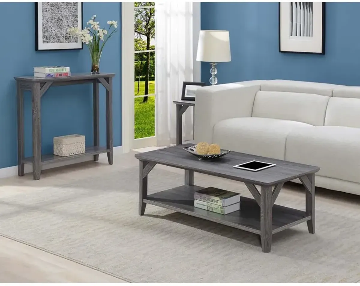 Convience Concept, Inc. Winston Coffee Table with Shelf, Gray