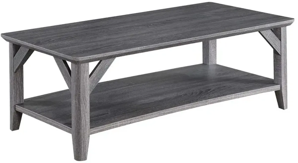 Convience Concept, Inc. Winston Coffee Table with Shelf, Gray