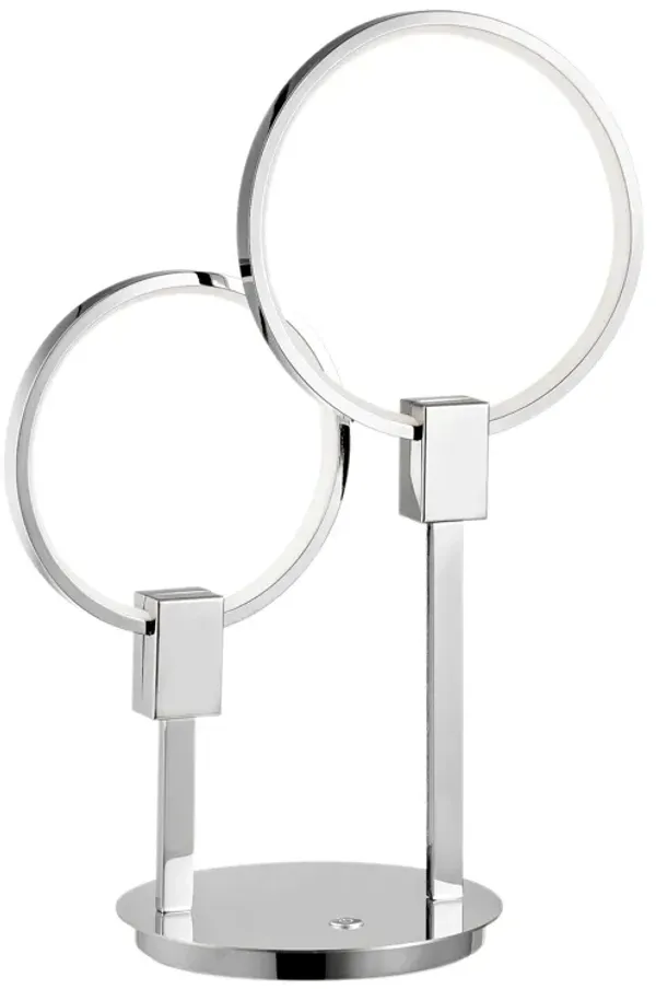 Hong Kong Tall Chrome Table Lamp LED Light