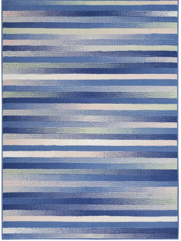 Whimsicle WHS12 Turquoise/Multicolor 6' x 9' Rug