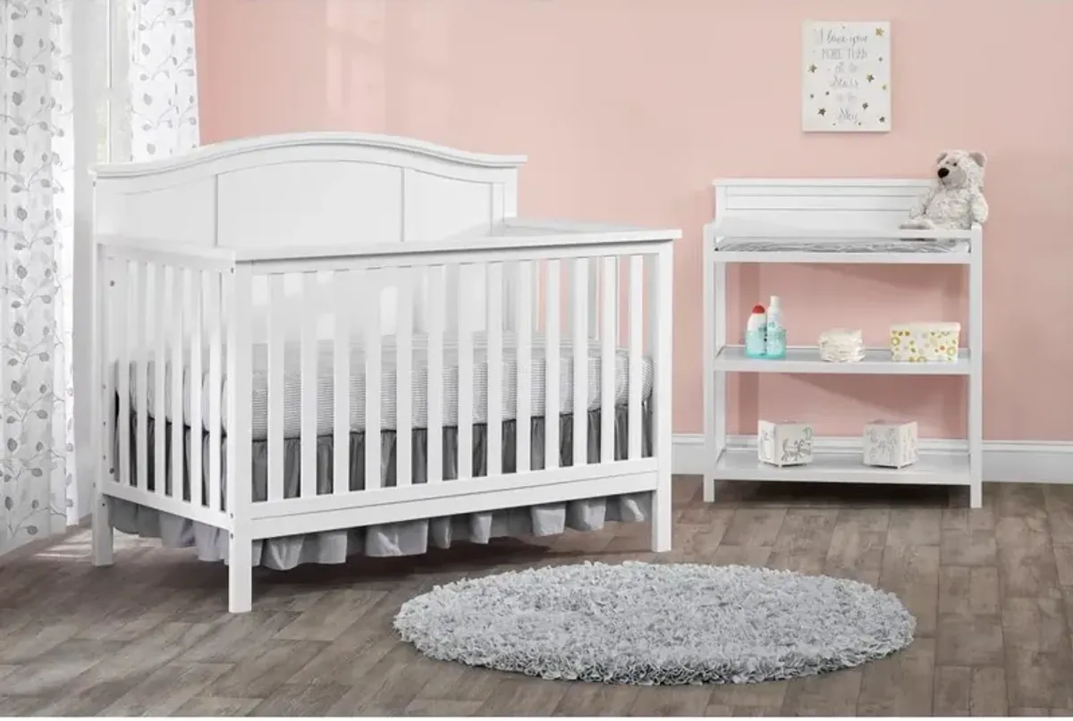 Oxford Baby Emerson 4 In 1 Convertible Crib Snow White