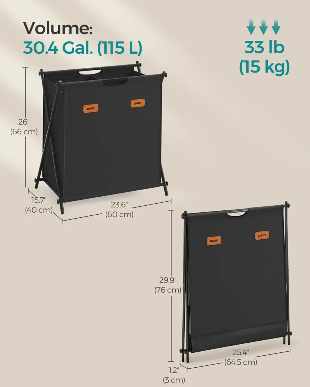 Durable Laundry Hamper for Easy Organization & Convenient Storage