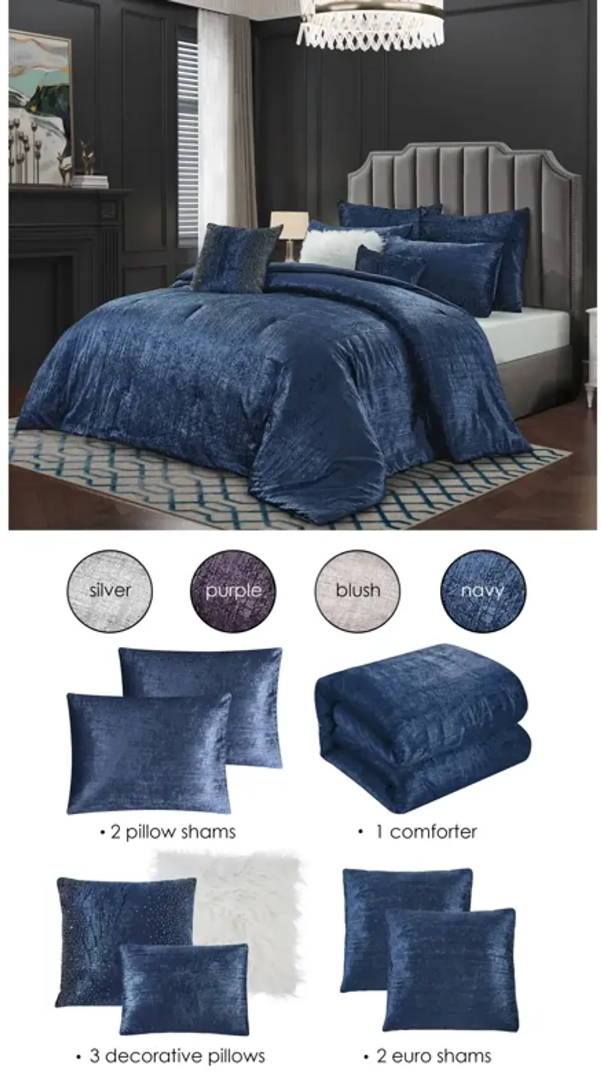 Grace Living Elowyn 8pc Comforter Set