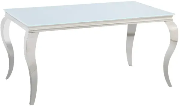 TEA TABLE COFFEE TABLE SILVER METAL LEGS WHITE 1PCS