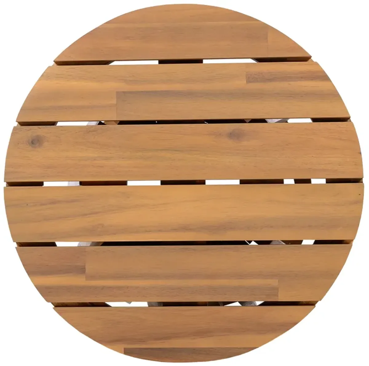 Wood Patio Side Table, Round Coffee Table