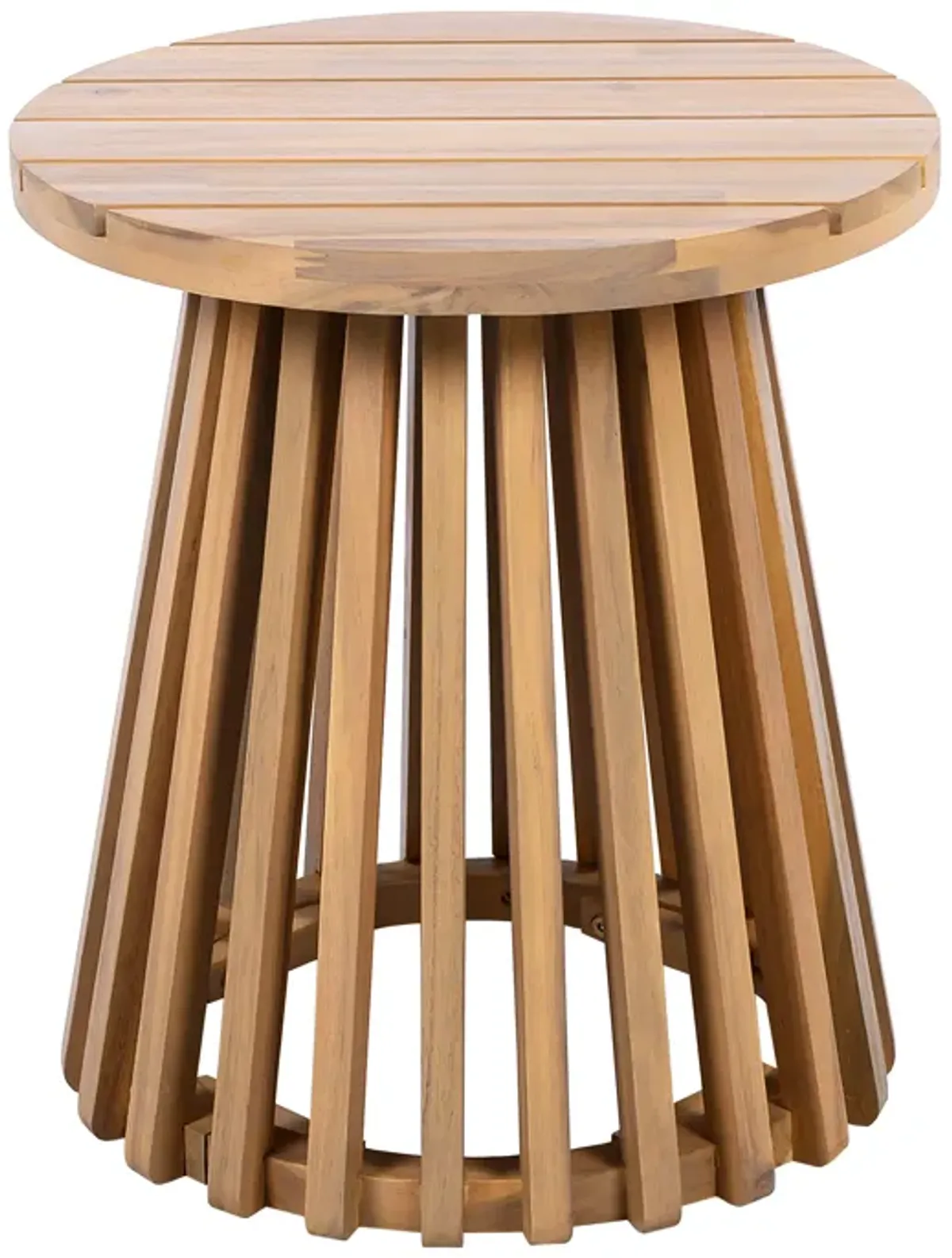 Wood Patio Side Table, Round Coffee Table