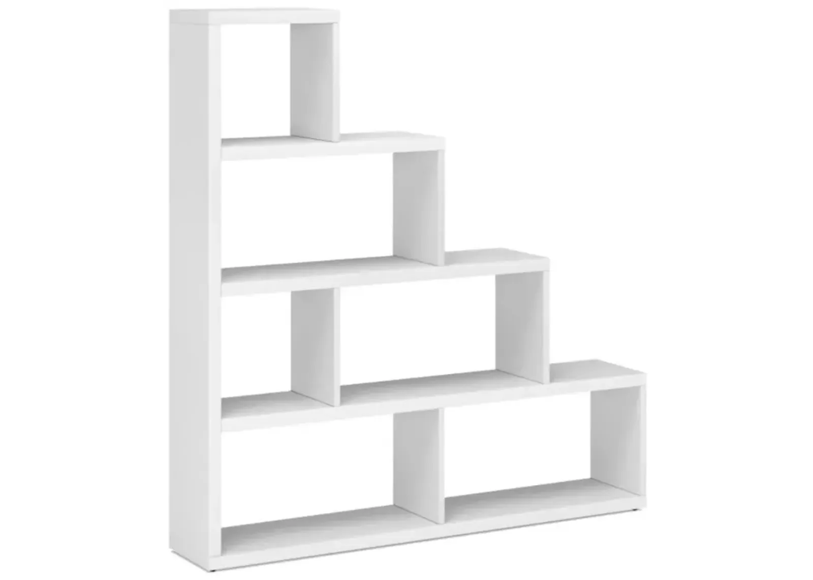 Hivvago 6 Cubes Ladder Shelf Corner Bookshelf Storage Bookcase