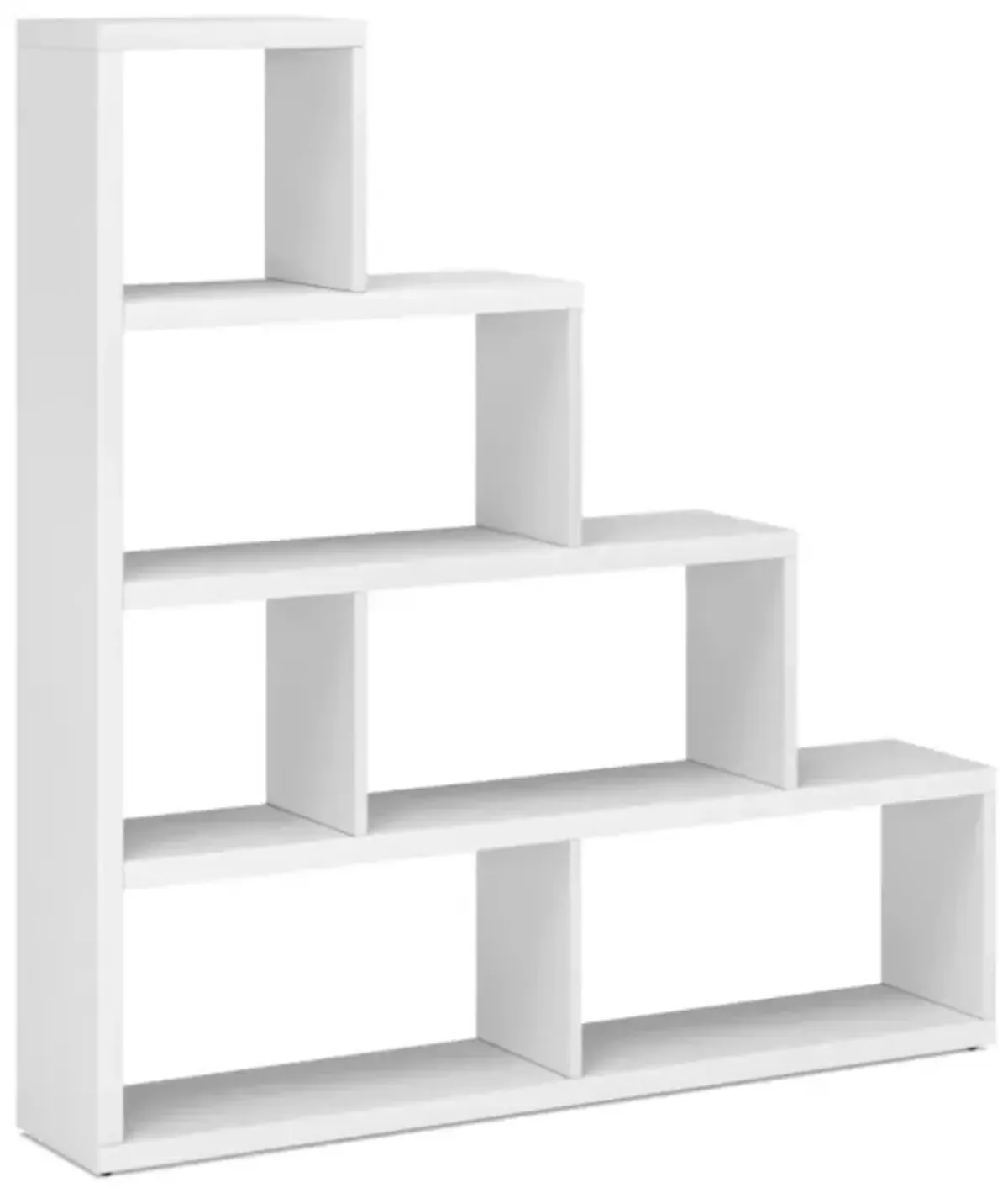 Hivvago 6 Cubes Ladder Shelf Corner Bookshelf Storage Bookcase