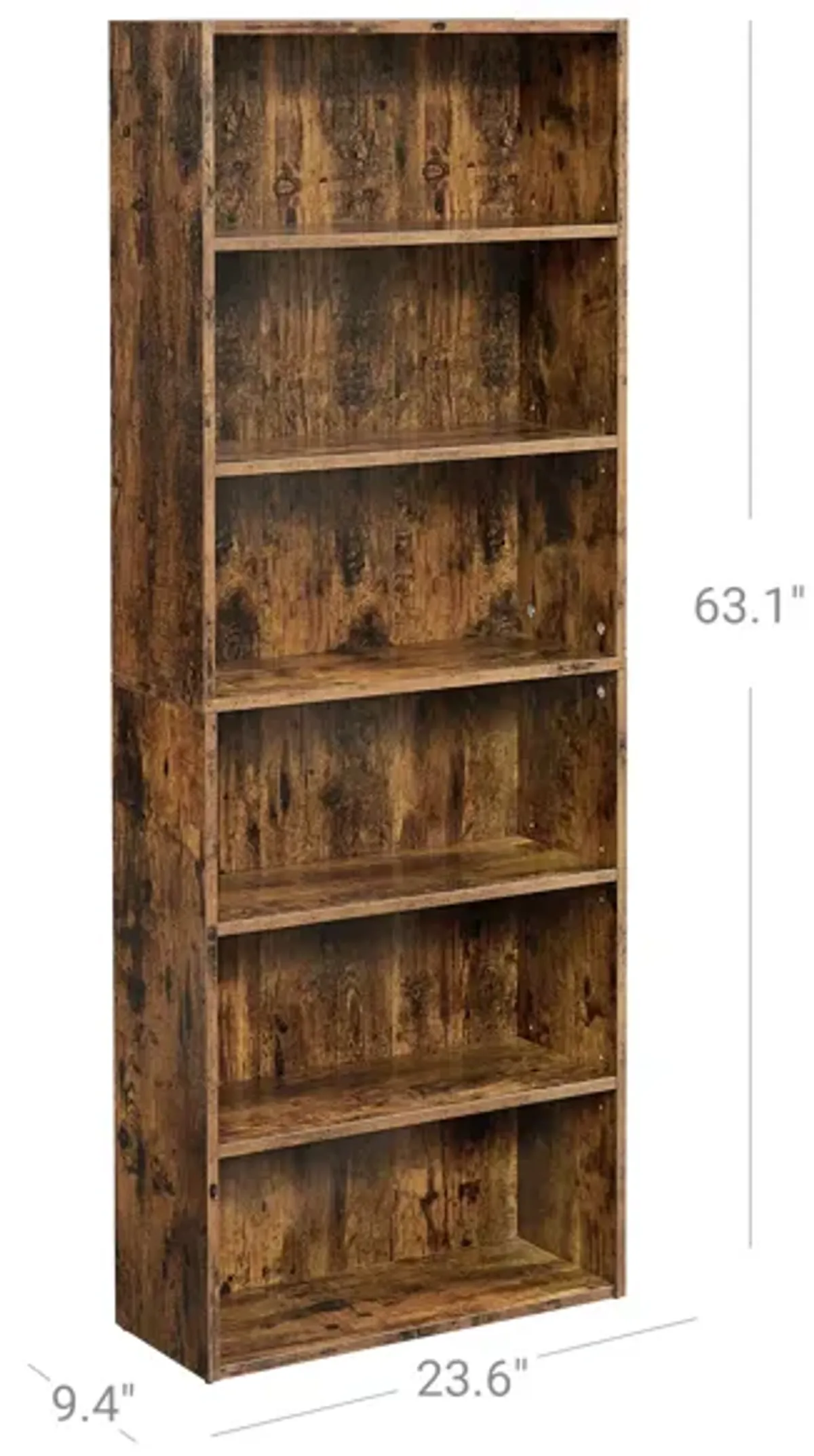 Elegant Open Bookcase with Flexible Storage Solutions