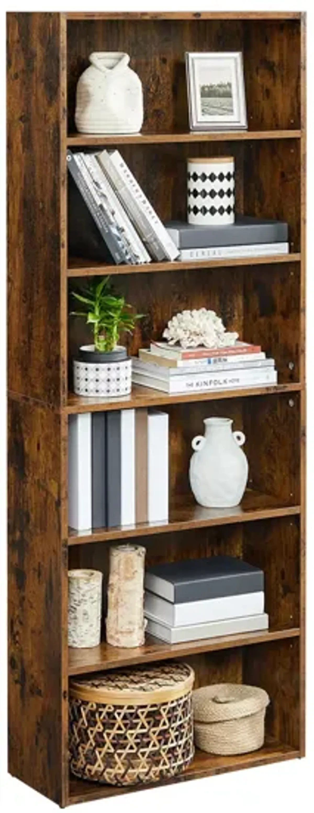 Elegant Open Bookcase with Flexible Storage Solutions