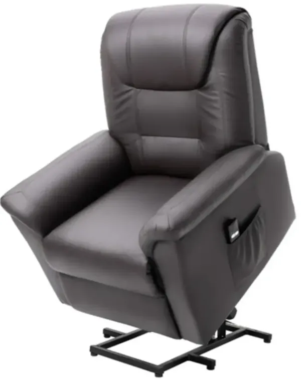 Electric PU Leather Power Lift Chair with Remote Control & Side Pockets Recliner for Elderly and Mobility Support