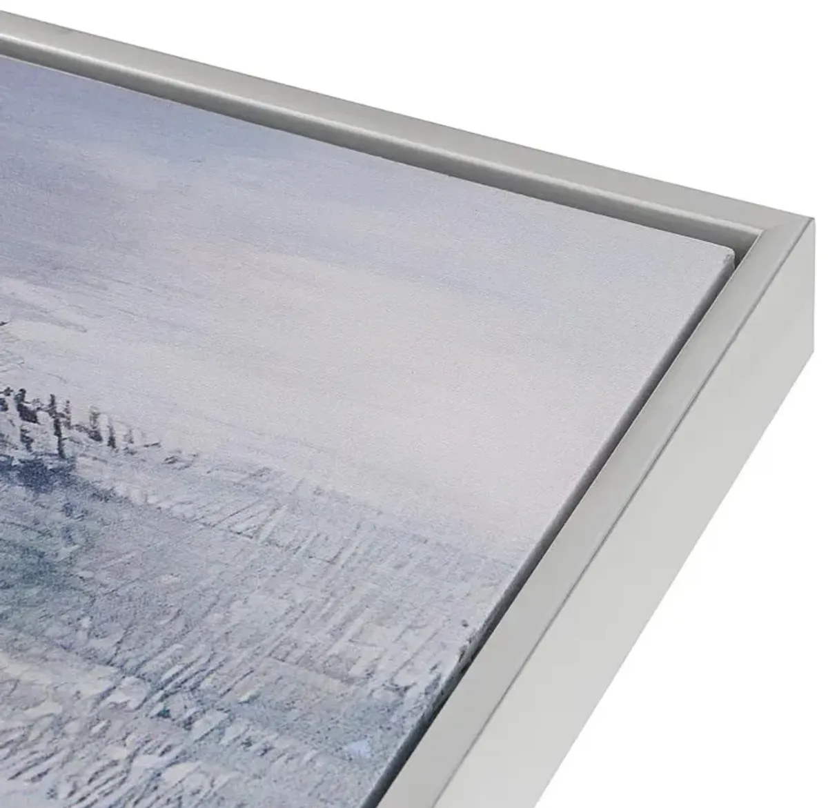Carolina Living Cityscape Abstract Wall Art - Silver Frame - Small