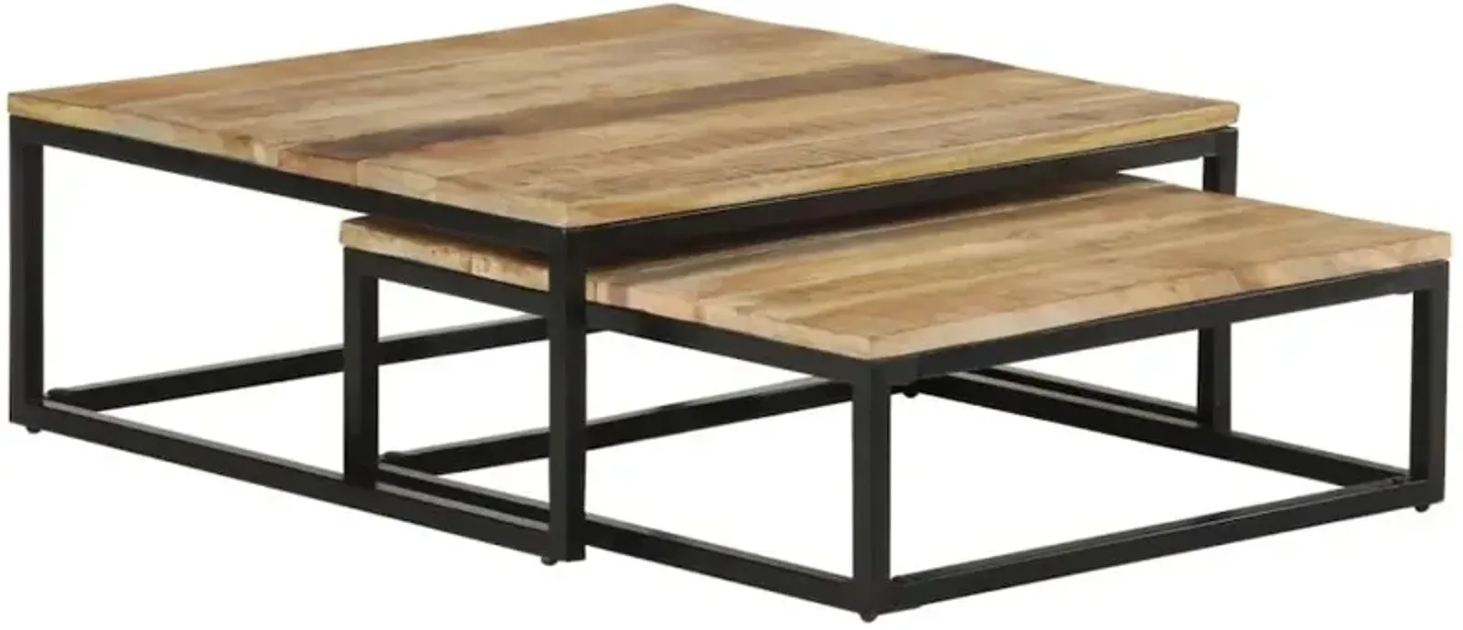 vidaXL Nesting Coffee Tables 2 pcs Solid Mango Wood