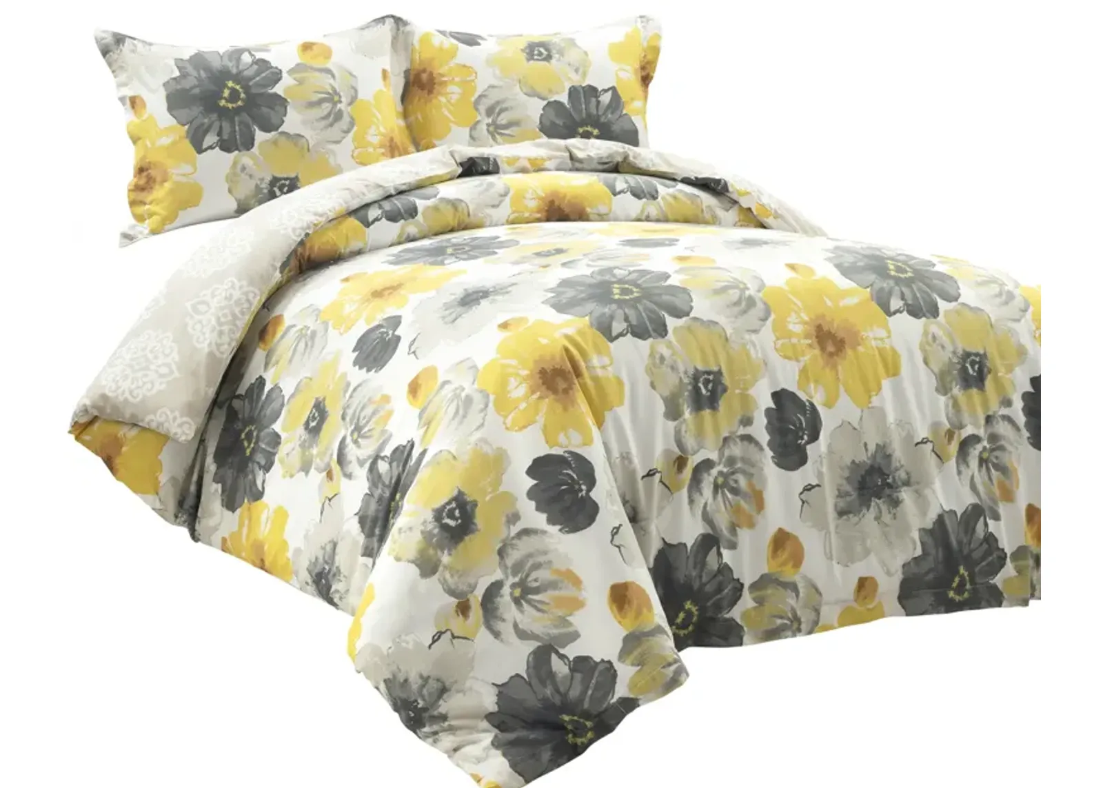 Leah Reversible Cotton Duvet Cover  3Pc Set