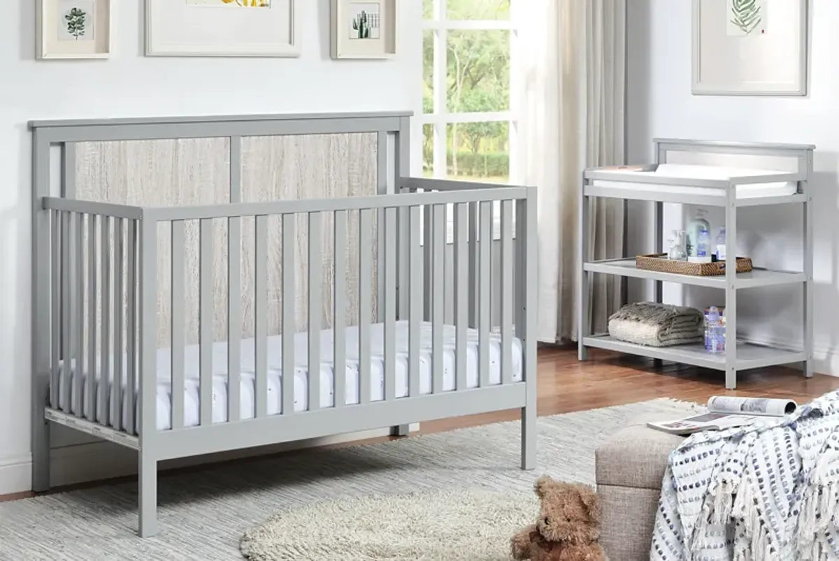 Suite Bebe Connelly 4-in-1 Convertible Crib Gray/Rockport Gray