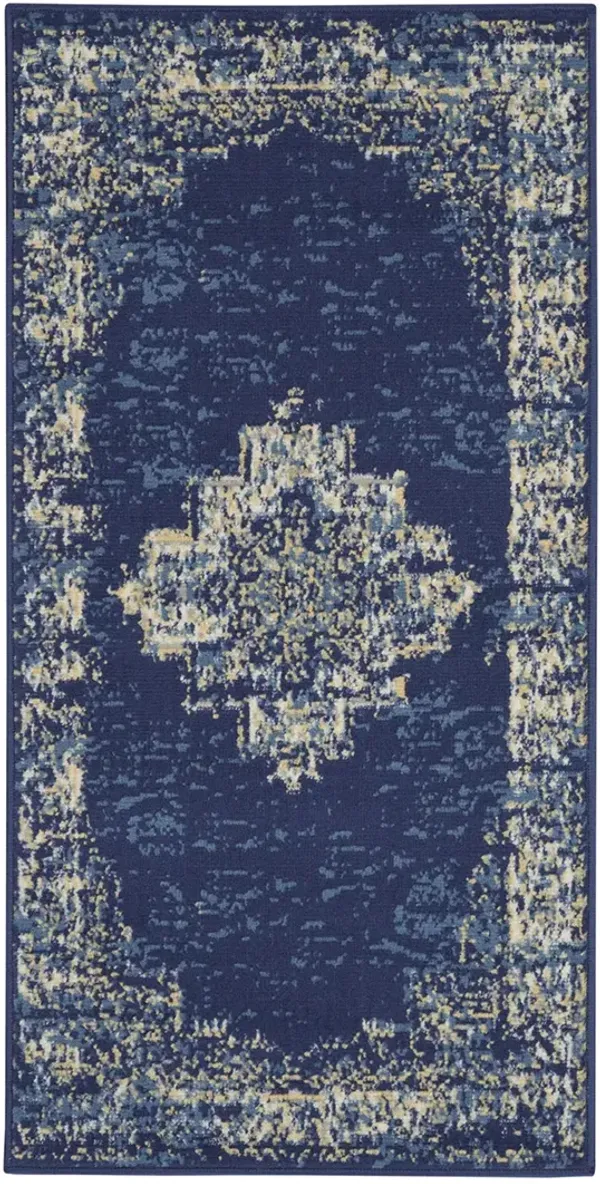 Grafix GRF14 Navy/Blue 2'3" x 10' Rug